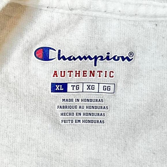 Champion XL Long Sleeve Shirt White | Oversized Logo | Streetwear Essential - Picture 3 of 8